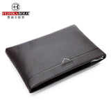 Men's Soft Leather Clutch Bag High-Quality Large Capacity