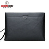 Men's Soft Leather Clutch Bag High-Quality Large Capacity