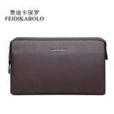 FEIDIKBOLO Leather Wallet Men Clutch Zipper Security Money bag
