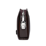 FEIDIKBOLO Leather Wallet Men Clutch Zipper Security Money bag
