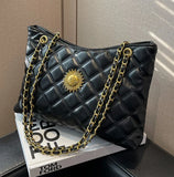 High Lattice Female Casual Tote Bag Large Capacity Shoulder Crossbody Bags