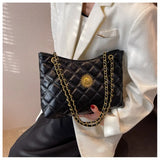 High Lattice Female Casual Tote Bag Large Capacity Shoulder Crossbody Bags