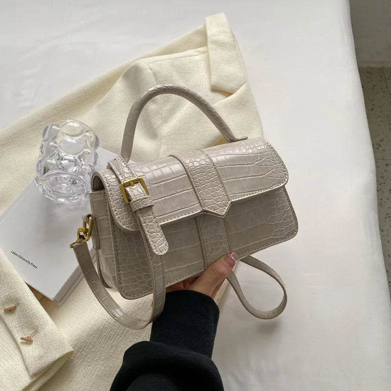 Crocodile Women's Shoulder Messenger Travel Tote Bags High Female Handbags