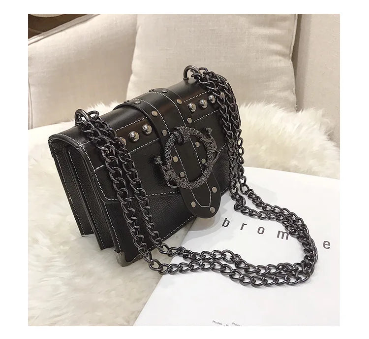 Retro Rivet Crossbody Bag Female Messenger Bag