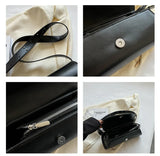 Women's Wide Shoulder Strap Leather Chest Bag
