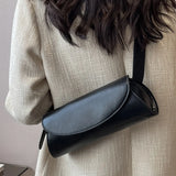 Women's Wide Shoulder Strap Leather Chest Bag