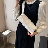 Women's Wide Shoulder Strap Leather Chest Bag
