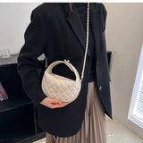 Camellia Flower Crossbody Bag for Women Diamond Embroidery Mobile Storage Bag