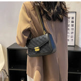 Chessboard Plaid Bag Women Handbag Retro Small Flap Bags