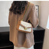 Chessboard Plaid Bag Women Handbag Retro Small Flap Bags