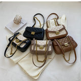Chessboard Plaid Bag Women Handbag Retro Small Flap Bags