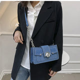 High Sense Denim Lady Small Moon Bag Clutch Purse Crossbody Shoulder Bags