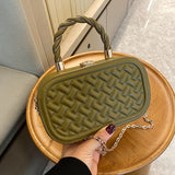 PU Leather Crossbody Bag for Women Embossing Plaid Totes Sac