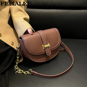 Vintage Semicircle Crossbody Bag Retro Shoulder Handbag