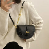 Vintage Semicircle Crossbody Bag Retro Shoulder Handbag