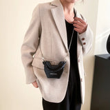 Heart Shaped PU Leather Crossbody Bag Small Handbag Women's Hand Bag