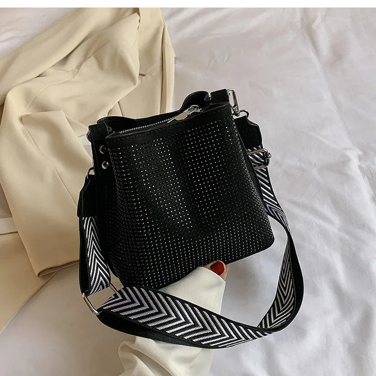 Sequins Bucket Women Bags Crystal Bling Bling Evening Party Bag