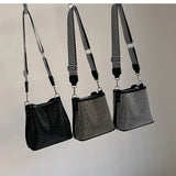 Sequins Bucket Women Bags Crystal Bling Bling Evening Party Bag