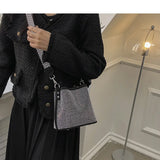 Sequins Bucket Women Bags Crystal Bling Bling Evening Party Bag