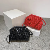 Thick Chain Crossbody Bag Plaid Small Shoulder Bags Tote Clutch