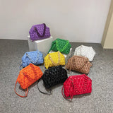 Thick Chain Crossbody Bag Plaid Small Shoulder Bags Tote Clutch