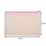 FGGS-12Pcs Multipurpose Cosmetic Bag Makeup Pouches with Zipper Canvas Bag