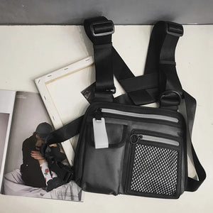 FGGS-Hip-Hop Men Chest Rig Bag Reflective Functional Vest Pack