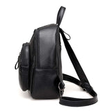 FGGS Mini Backpack, Leather Travel Daypack Shoulder Bag for Women Girls