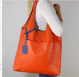 Women's Leather Vest Bag Large Capacity Shoulder Tote