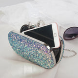 Sequins Clutch Purse Evening Bag Chain Messenger Handbag
