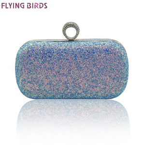 Sequins Clutch Purse Evening Bag Chain Messenger Handbag