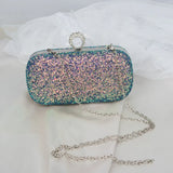 Sequins Clutch Purse Evening Bag Chain Messenger Handbag