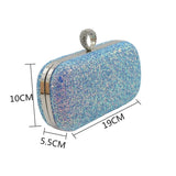 Sequins Clutch Purse Evening Bag Chain Messenger Handbag