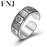 925 Silver Mahjong Ring S925 Sterling Silver Men's Jewelry Adjustable Size 6-11