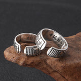 925 Silver Mahjong Ring S925 Sterling Silver Men's Jewelry Adjustable Size 6-11