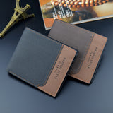 FONDMIRLY Men's Short Frosted Wallet Large Capacity Zipper Soft Wallet
