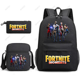 Canvas 3D Pattern School Bag Set for Women Men