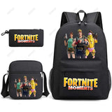 3Pcs/set Casual Canvas Backpack Book Bags for Teens