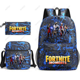 3Pcs/set Casual Canvas Backpack Book Bags for Teens