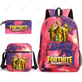 3Pcs/set Casual Canvas Backpack Book Bags for Teens