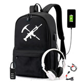 USB Charging Travel Canvas Backpack for Teenagers Boys