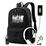 USB Charging Travel Canvas Backpack for Teenagers Boys