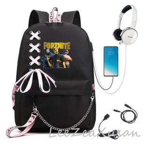 Teenagers Travel Backpack USB Charging Men Women School Bag