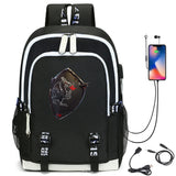 Cartoon Printing Student bag USB Charging Listen to Music Schoolbag