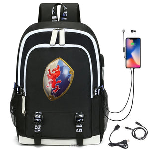 Cartoon Printing Student bag USB Charging Listen to Music Schoolbag