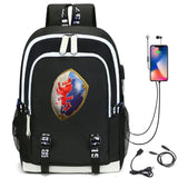 Cartoon Printing Student bag USB Charging Listen to Music Schoolbag