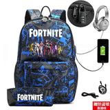 Game Backpack Student Bag USB Charging 3D Backpack Travel Girls Boys La