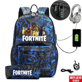 Game Backpack Student Bag USB Charging 3D Backpack Travel Girls Boys La