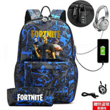 Game Backpack Student Bag USB Charging 3D Backpack Travel Girls Boys La