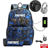 Game Backpack Student Bag USB Charging 3D Backpack Travel Girls Boys La